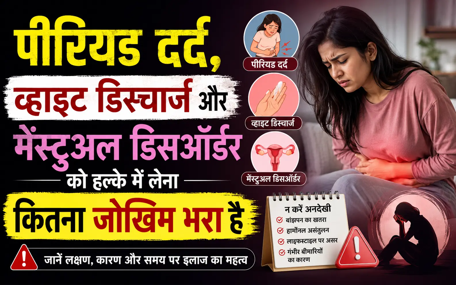 Period Pain, White Discharge और Menstrual Disorder को हल्के में लेना कितना जोखिम भरा है?