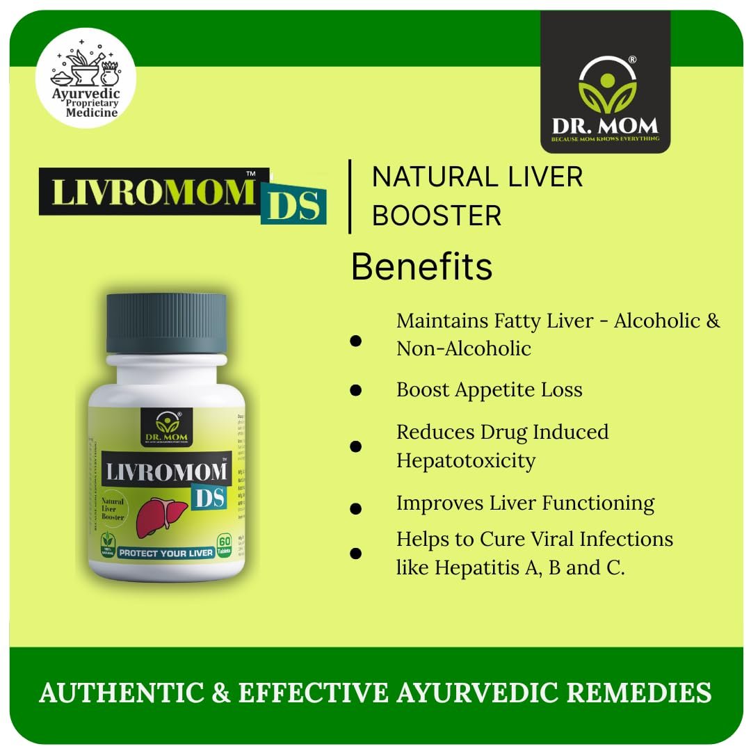 Livromom DS  Advance Tablets For Alcoholic and Drug Induced Liver | 10x10 Tabs - 3 Month Pack image 4