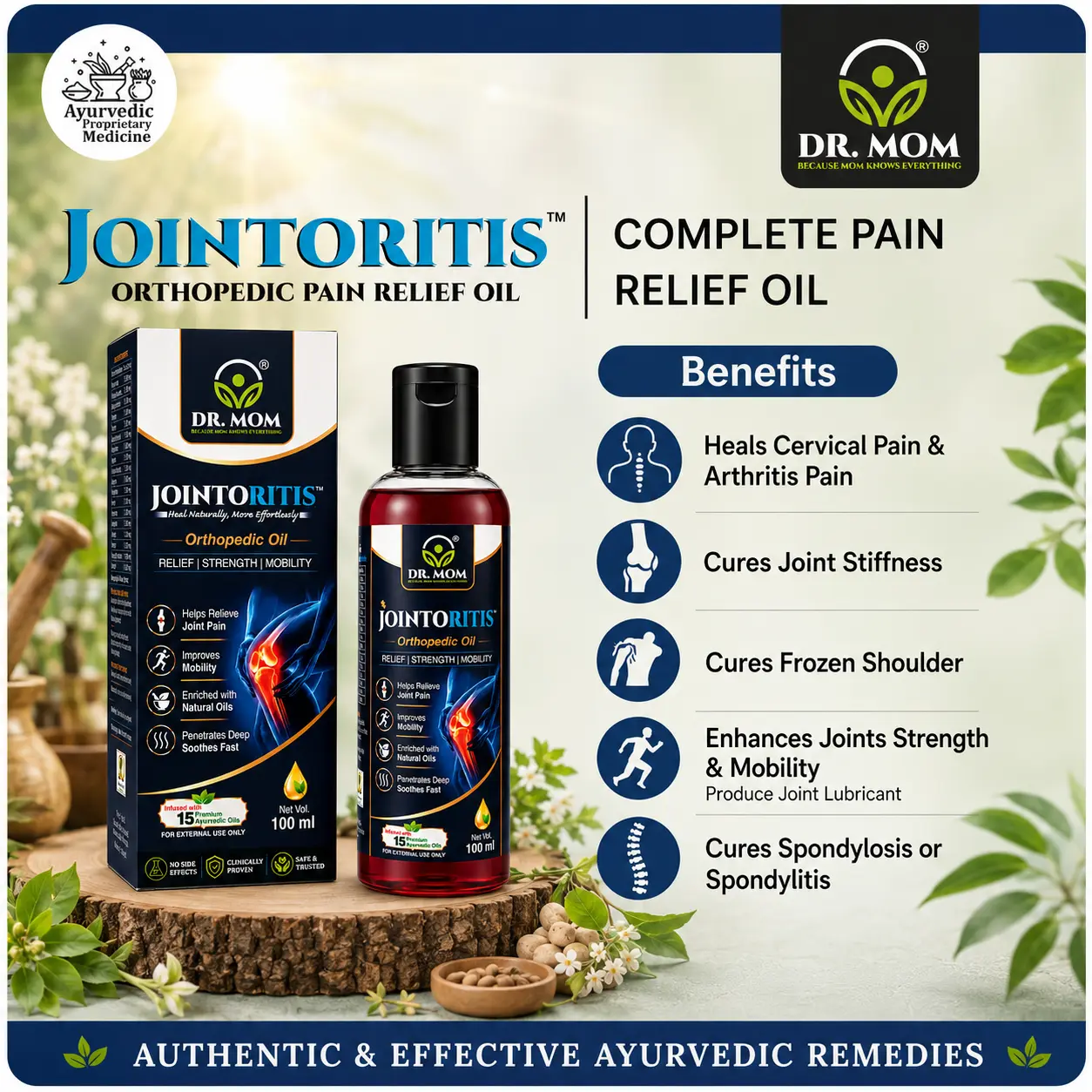 Jointoritis Oil | Best Ayurvedic Oil for Joint Pain and Arthritis Relief 100 ml image 4
